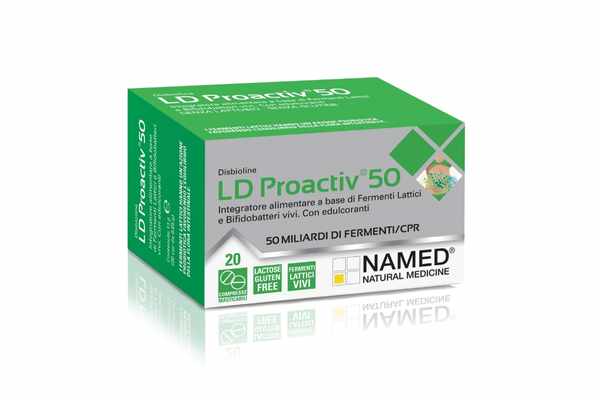 Immagine della confezione dell'integratore alimentare Disbioline LD Proactiv 50