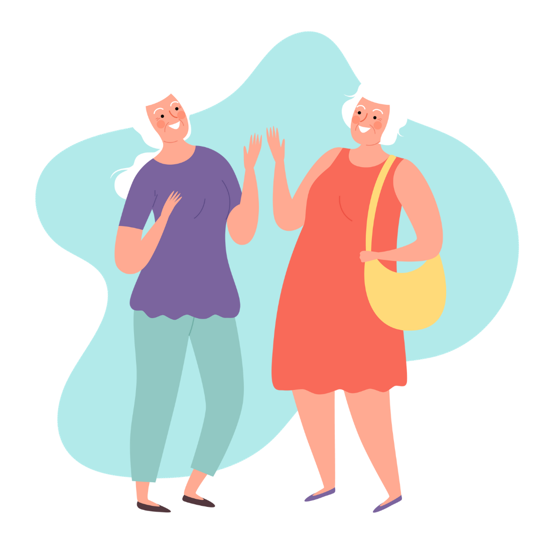 illustrazione persone anziane longevità