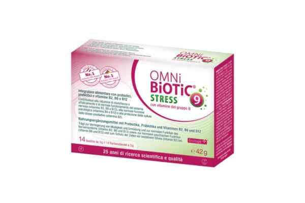 Immagine della confezione dell'integratore a base di probiotici - OMNi-BiOTiC Stress con vitamine B