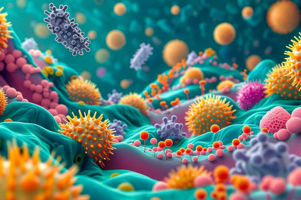 illustrazione del microbiota