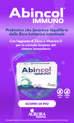 Immagine dell'integratore alimentare Abincol Immuno, probiotico per favorire l'equilibrio della flora batterica intestinale con l'aggiunta di zinco e vitamina D
