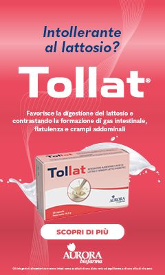 Immagine dell'integratore alimentare Tollat, indicato per favorire la digestione del lattosio e contrastare la formazione di gas
