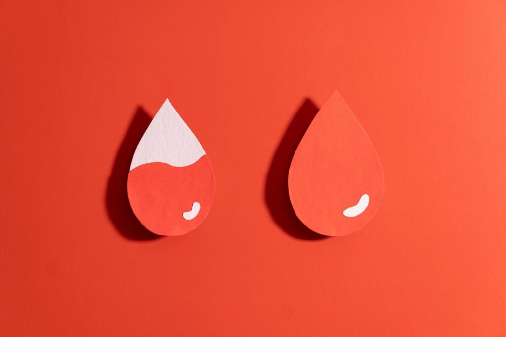 due gocce di sangue a confronto